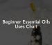 Beginner Essential Oils Uses Chart