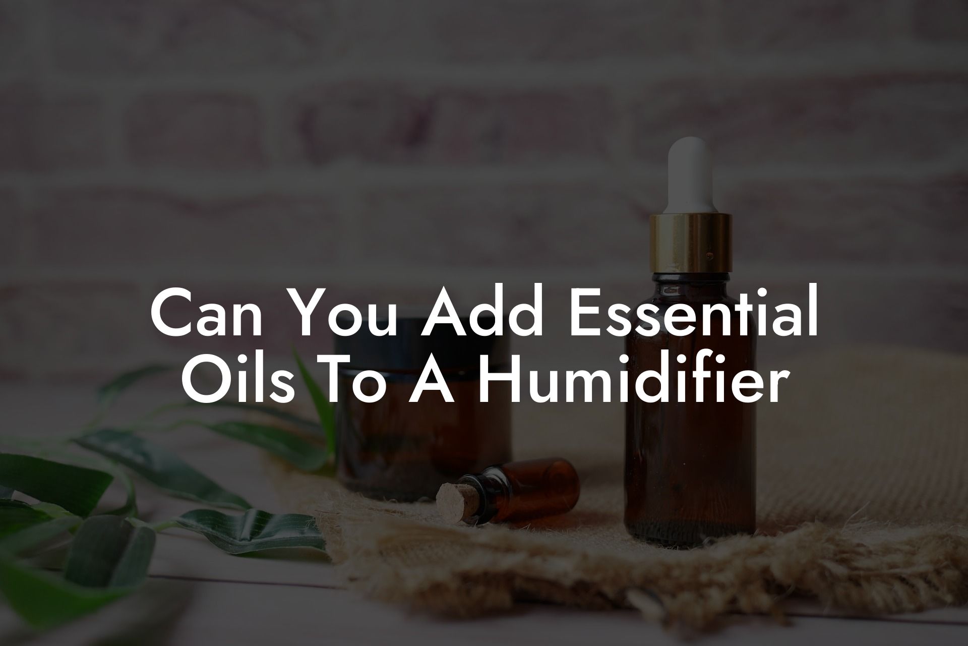 Can You Add Essential Oils To A Humidifier