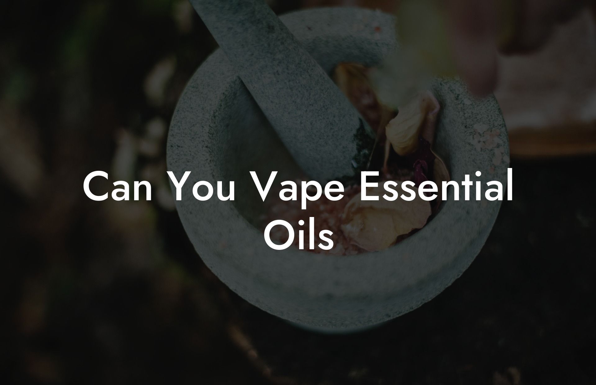 Can You Vape Essential Oils