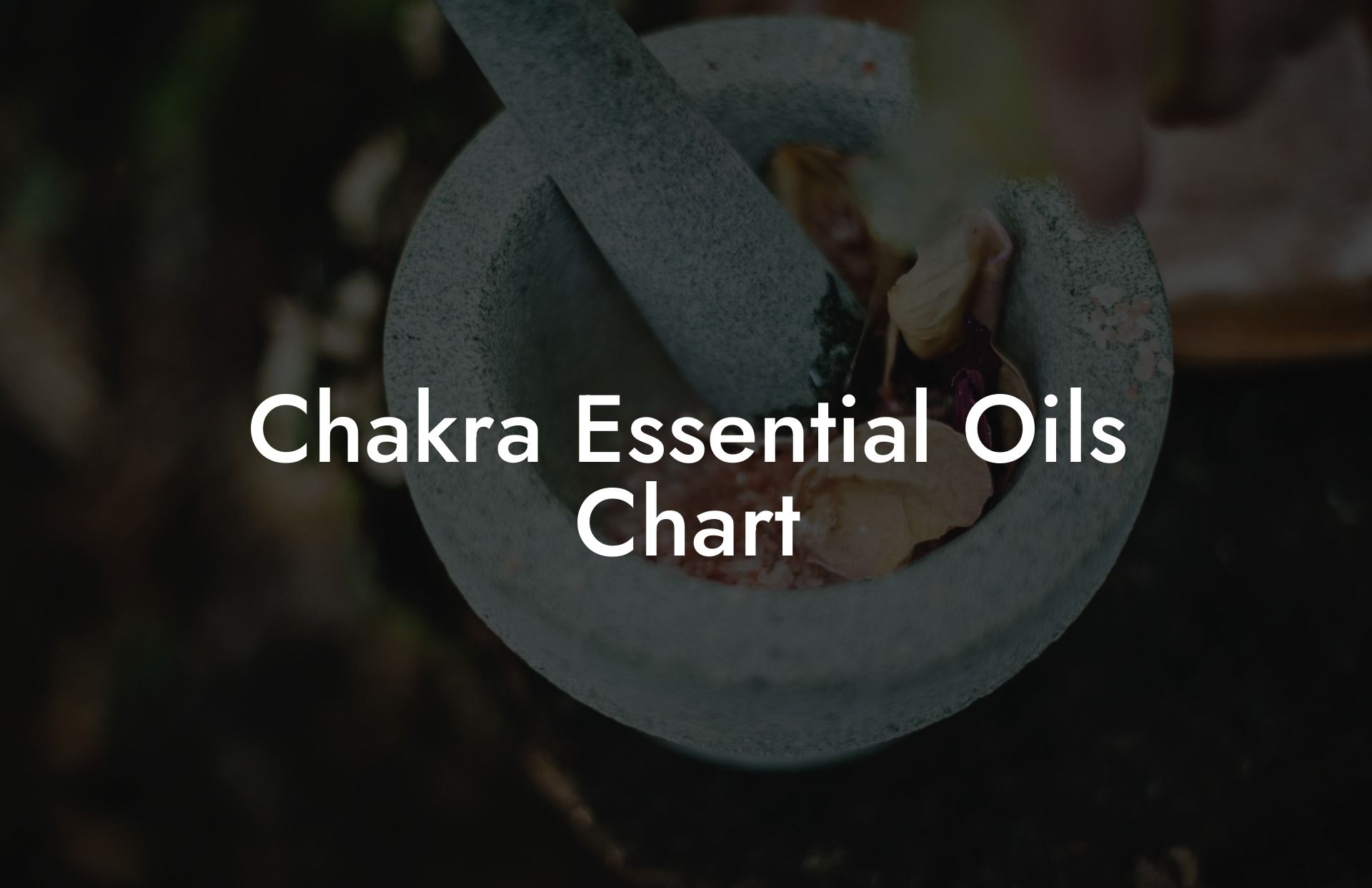 Chakra Essential Oils Chart