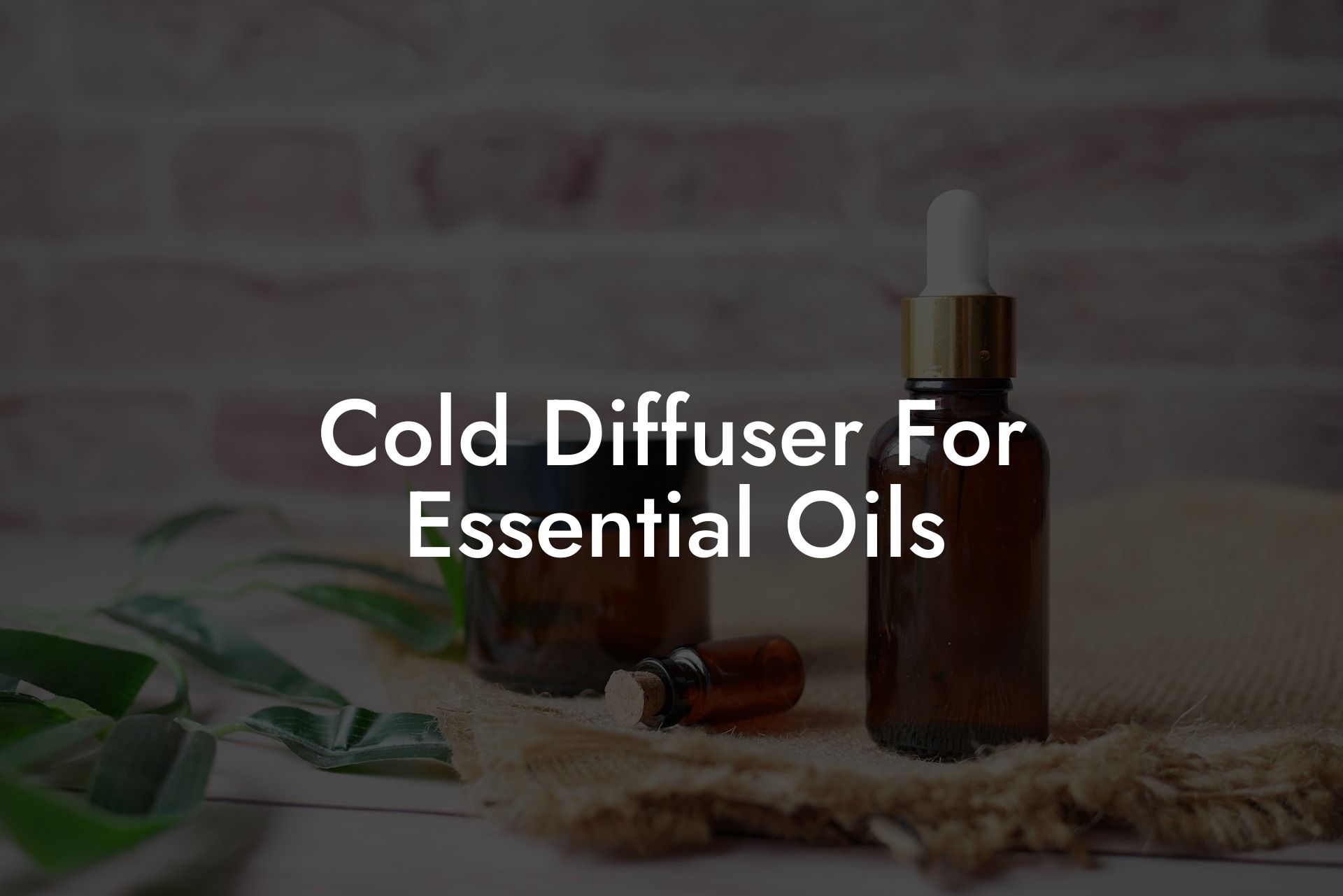 Cold Diffuser For Essential Oils