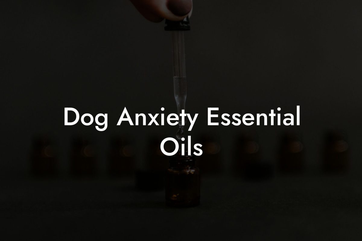 Dog Anxiety Essential Oils