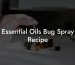 Essential Oils Bug Spray Recipe