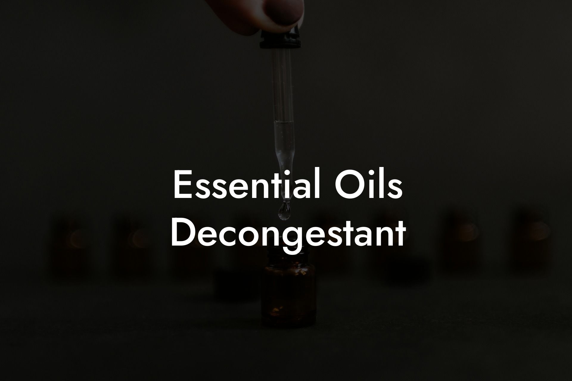 Essential Oils Decongestant