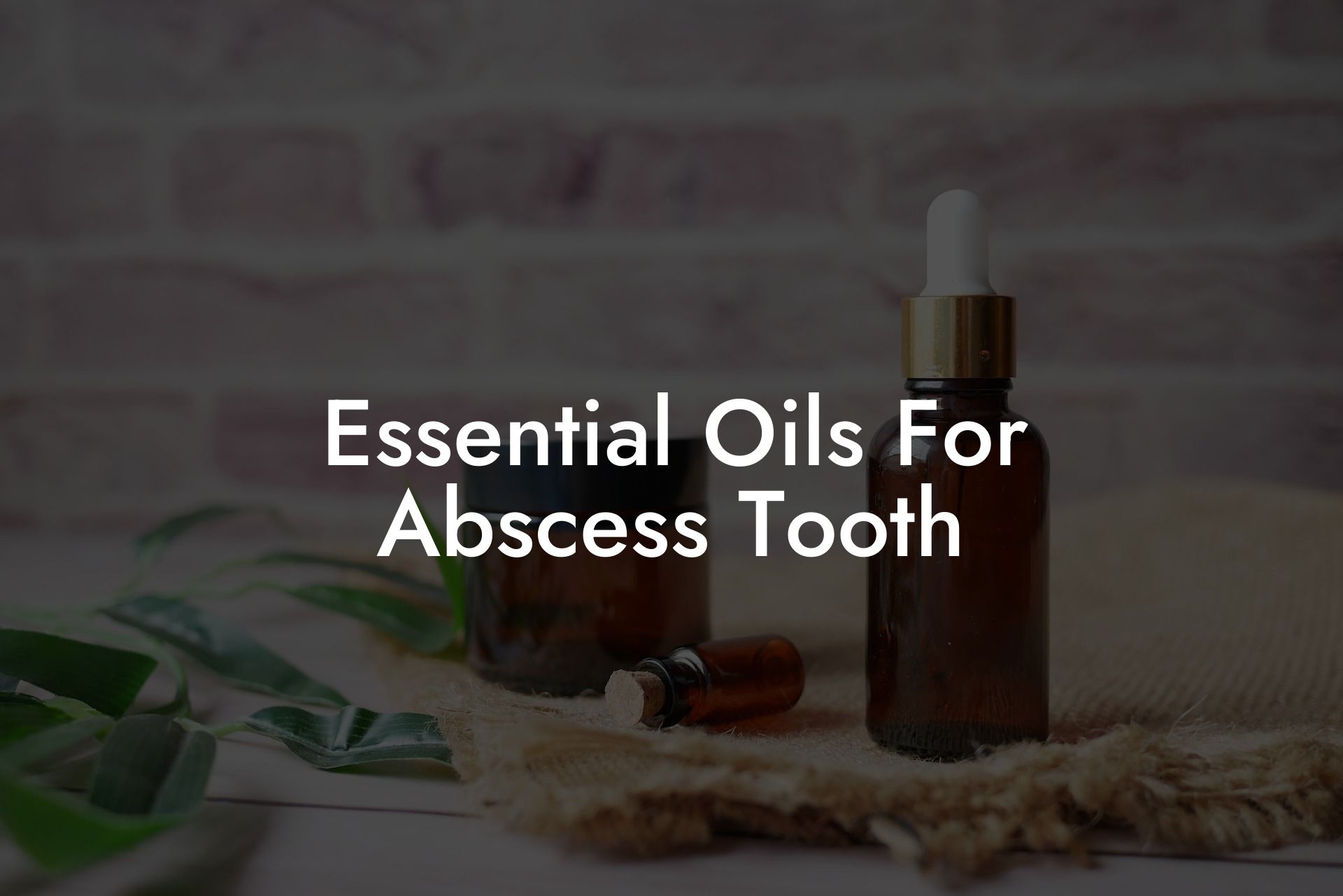 Essential Oils For Abscess Tooth