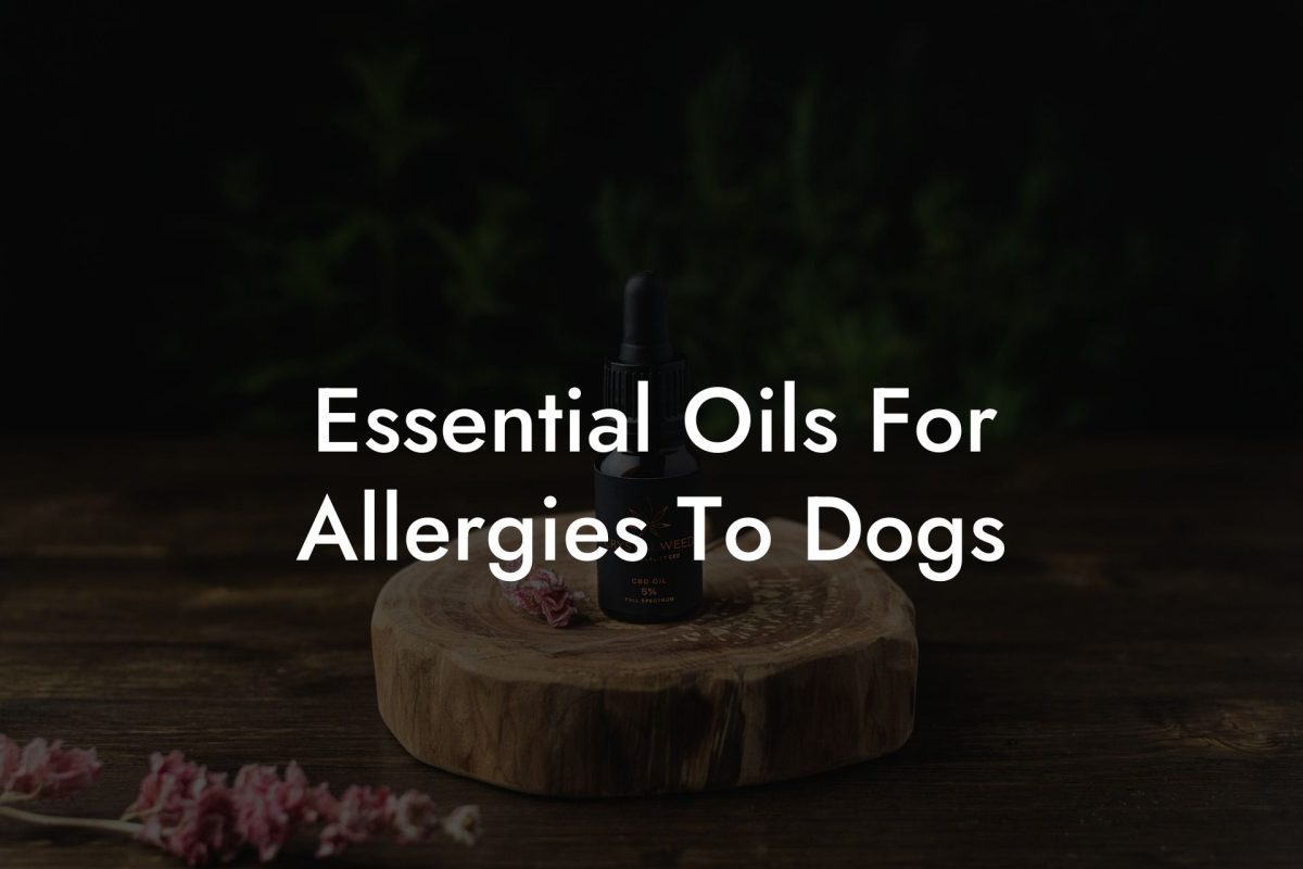 Essential Oils For Allergies To Dogs