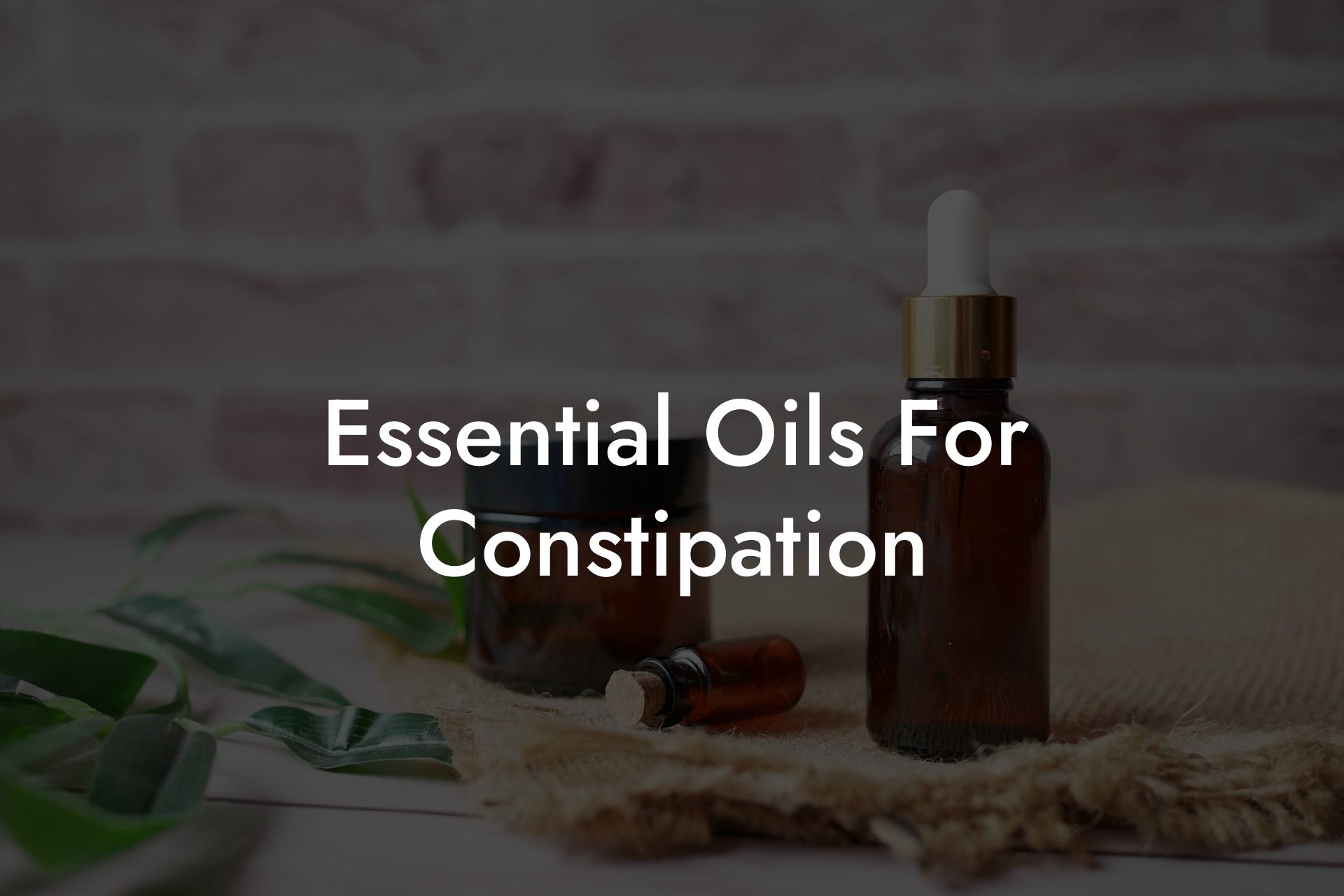 Essential Oils For Constipation