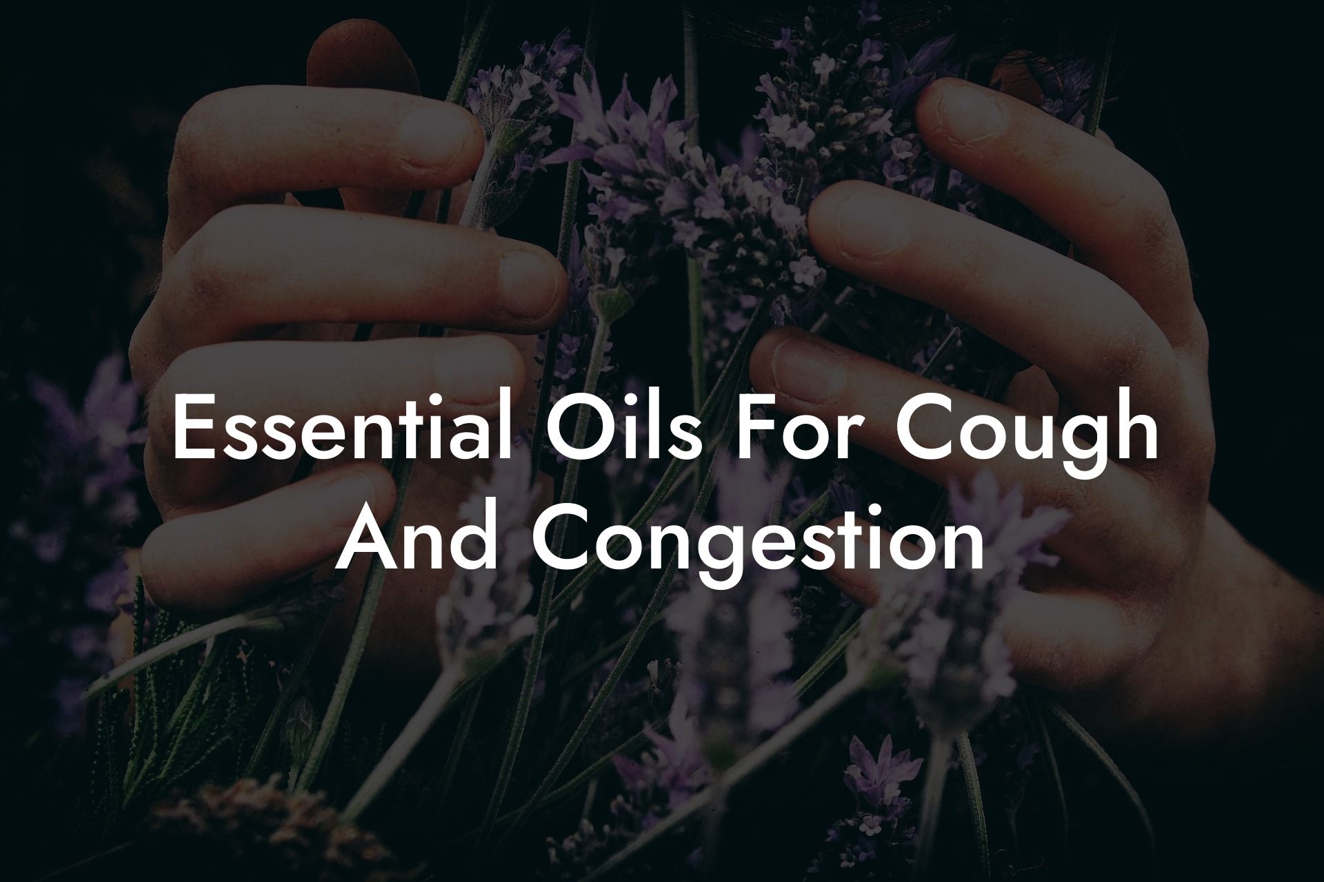 Essential Oils For Cough And Congestion