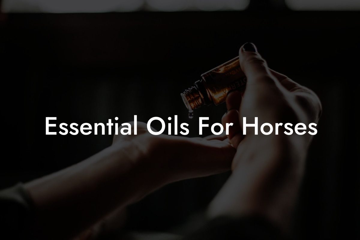 Essential Oils For Horses