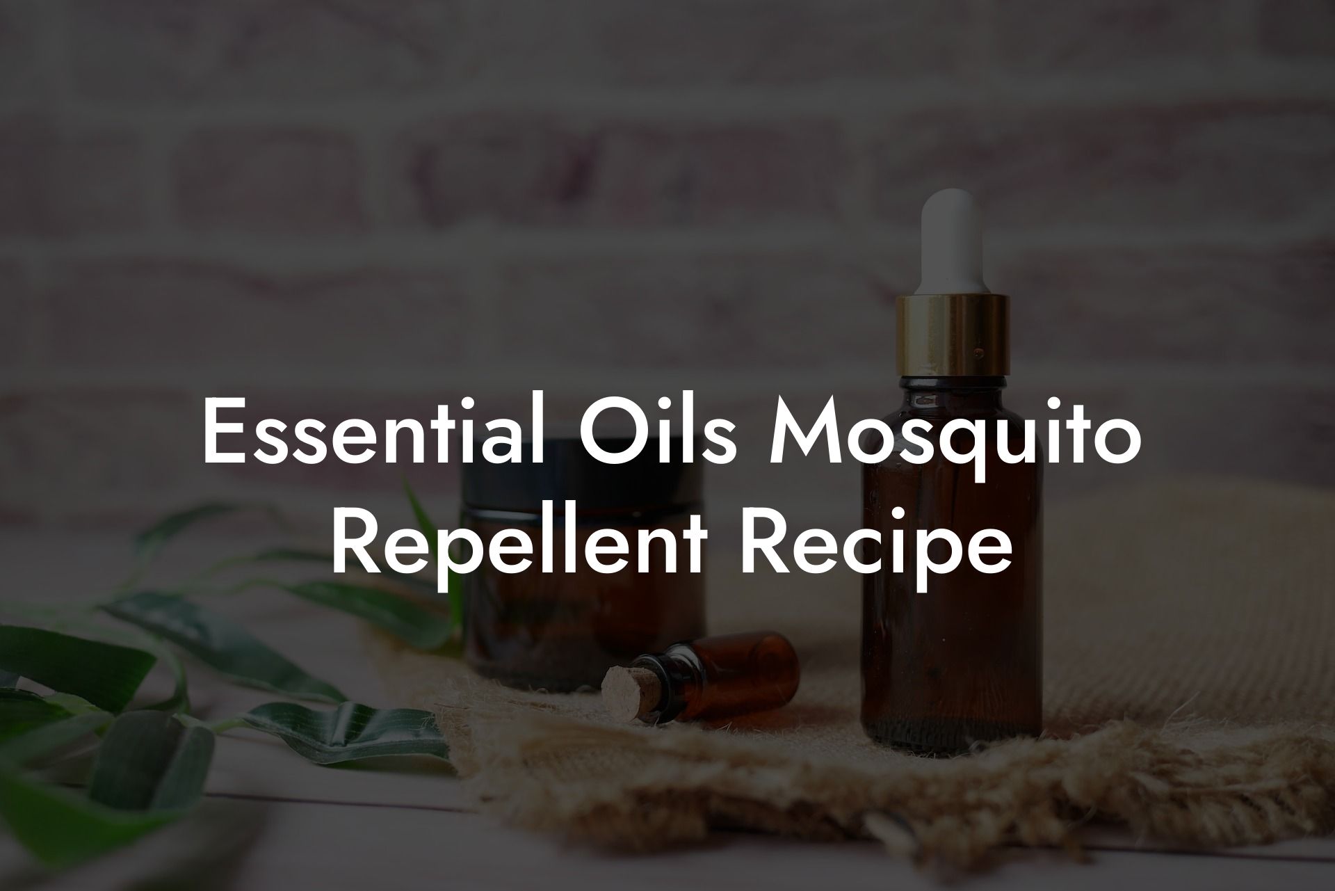 Essential Oils Mosquito Repellent Recipe