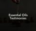 Essential Oils Testimonies