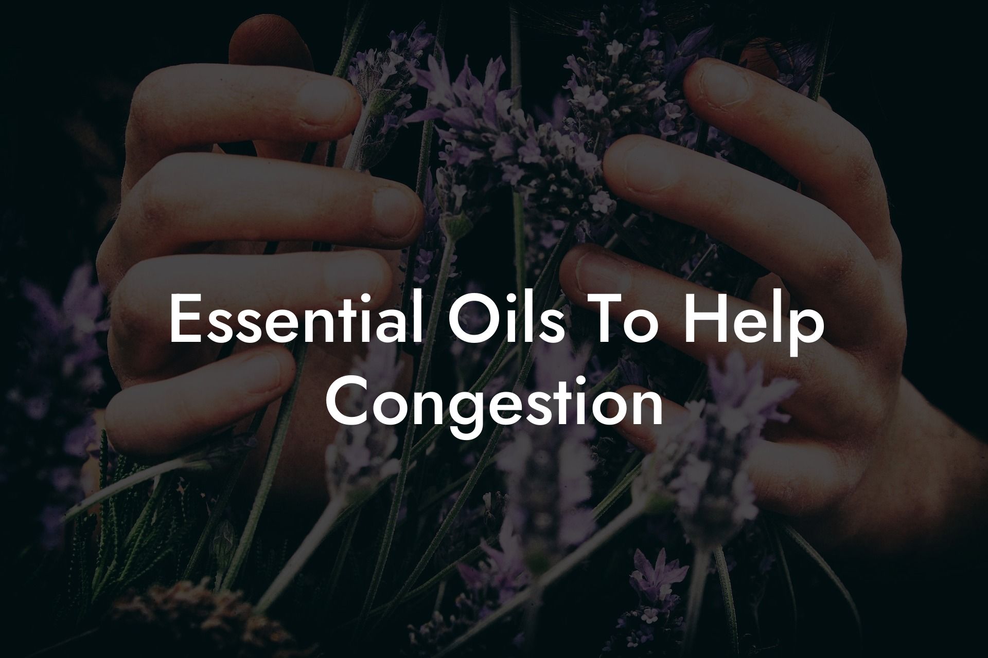 Essential Oils To Help Congestion