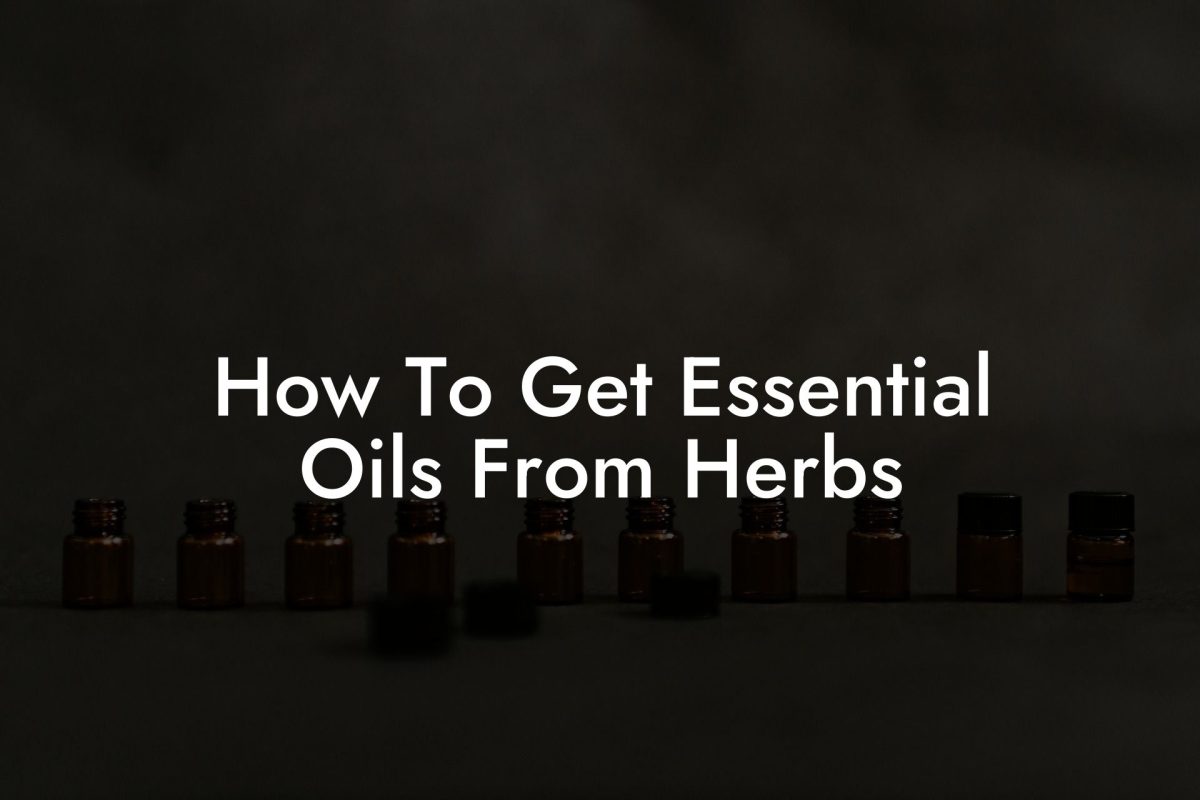 How To Get Essential Oils From Herbs