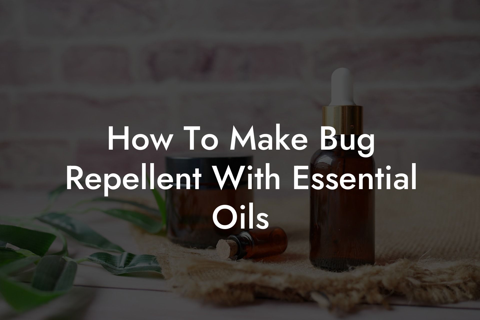 How To Make Bug Repellent With Essential Oils
