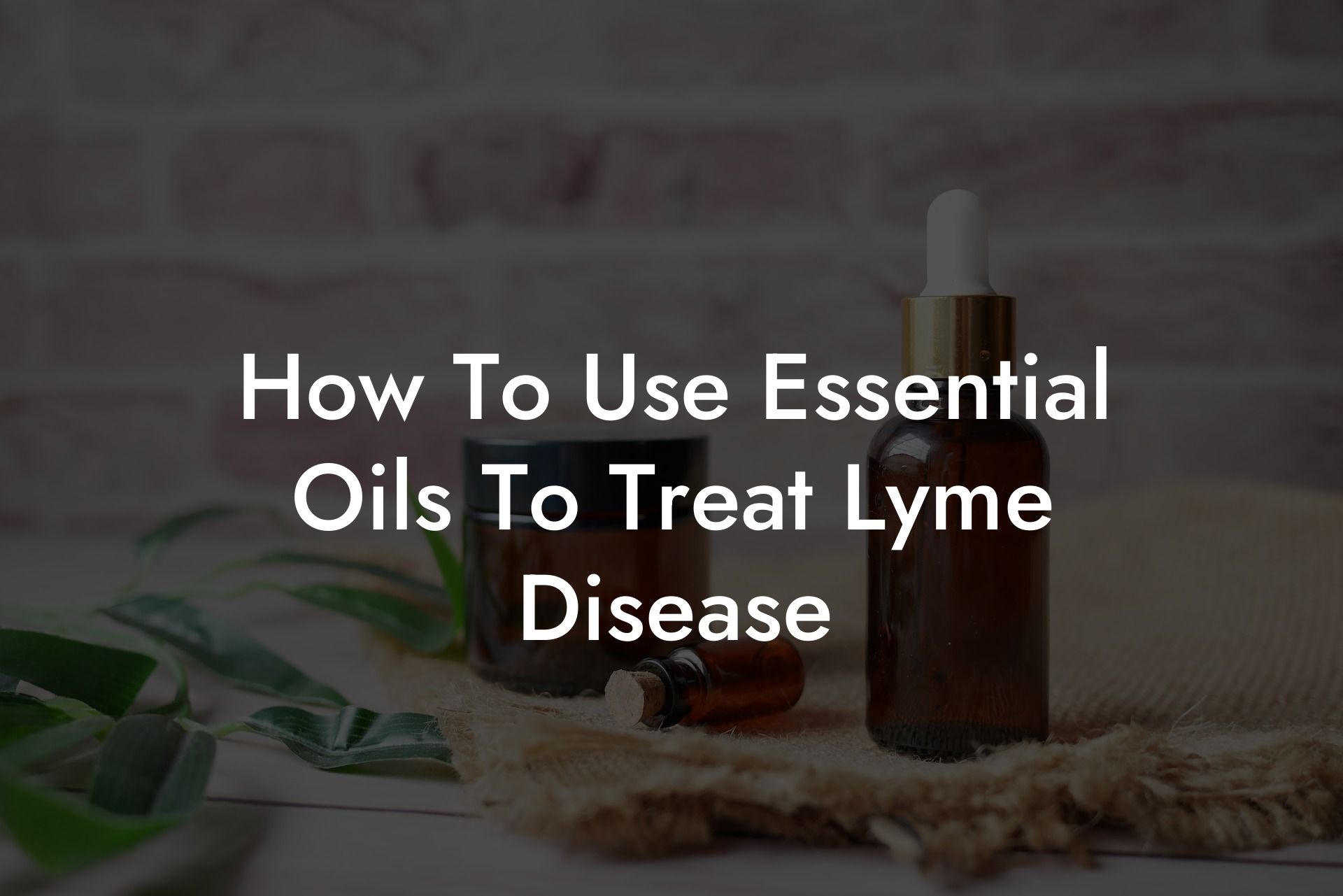 How To Use Essential Oils To Treat Lyme Disease
