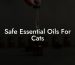 Safe Essential Oils For Cats
