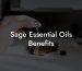 Sage Essential Oils Benefits