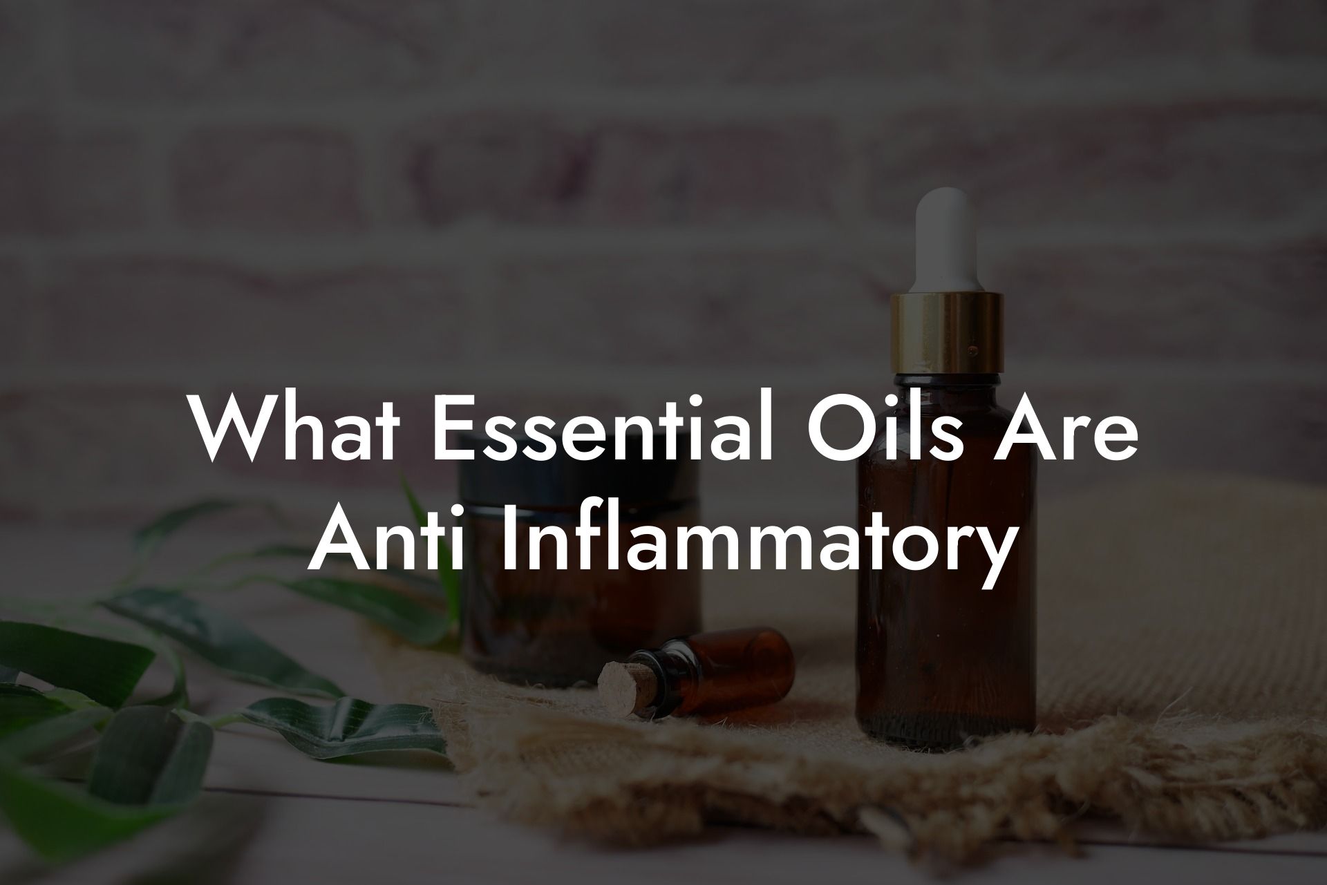 What Essential Oils Are Anti Inflammatory