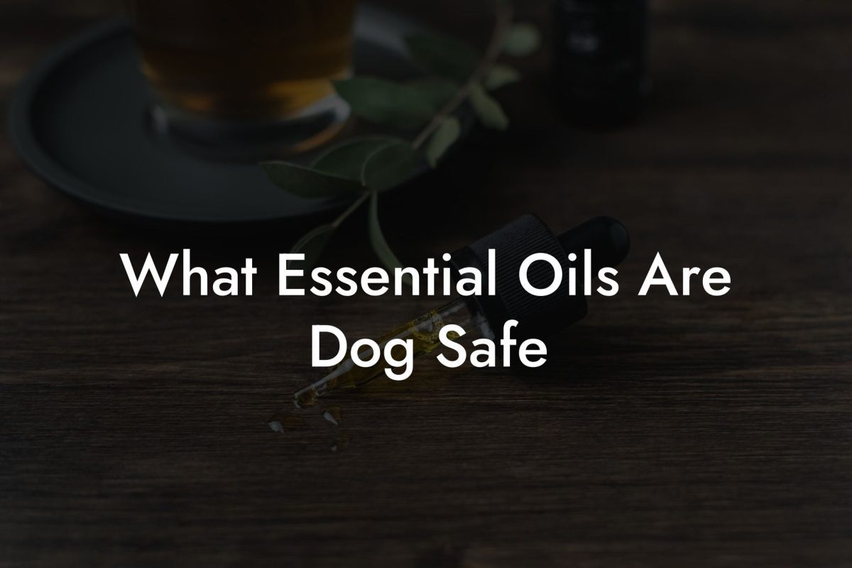 What Essential Oils Are Dog Safe