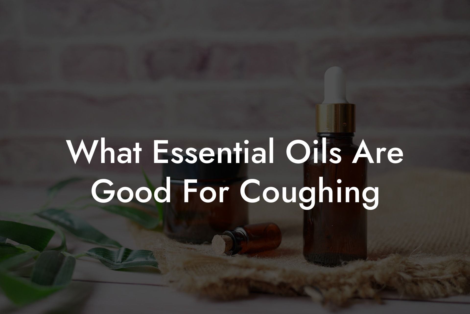 What Essential Oils Are Good For Coughing