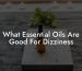 What Essential Oils Are Good For Dizziness