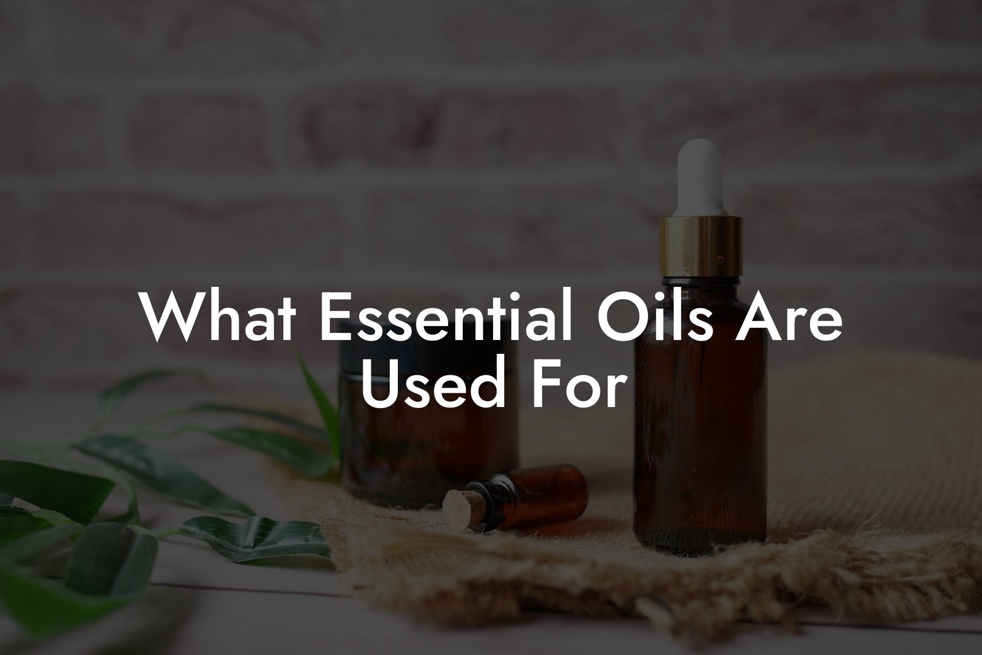 What Essential Oils Are Used For