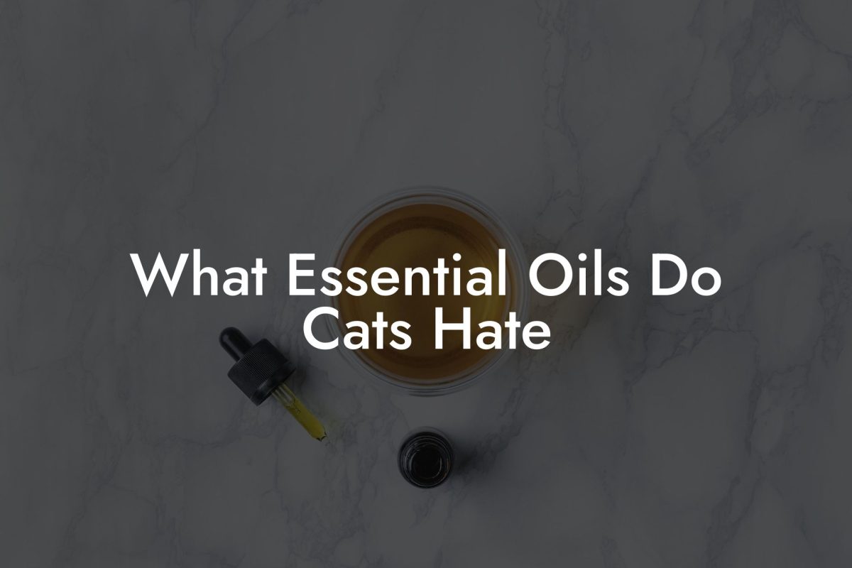 What Essential Oils Do Cats Hate