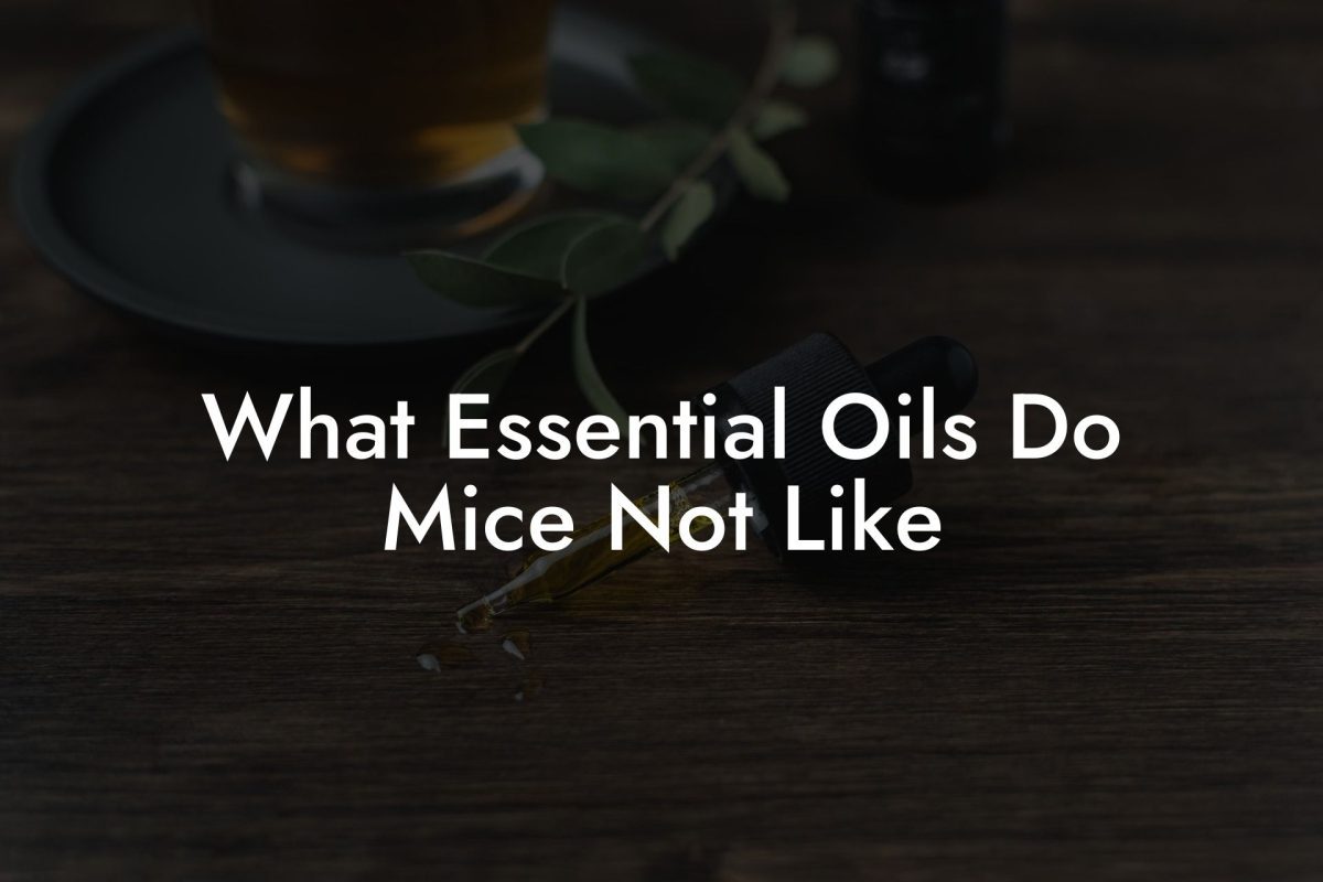 What Essential Oils Do Mice Not Like