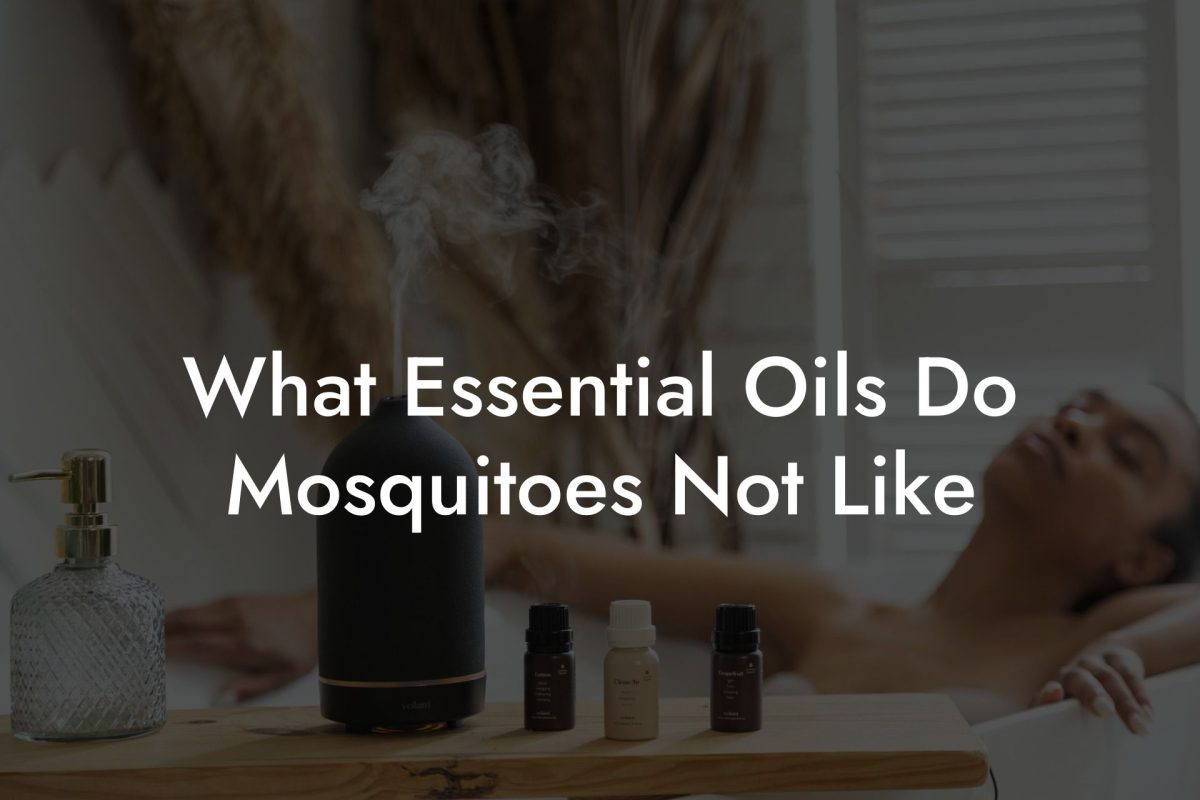 What Essential Oils Do Mosquitoes Not Like