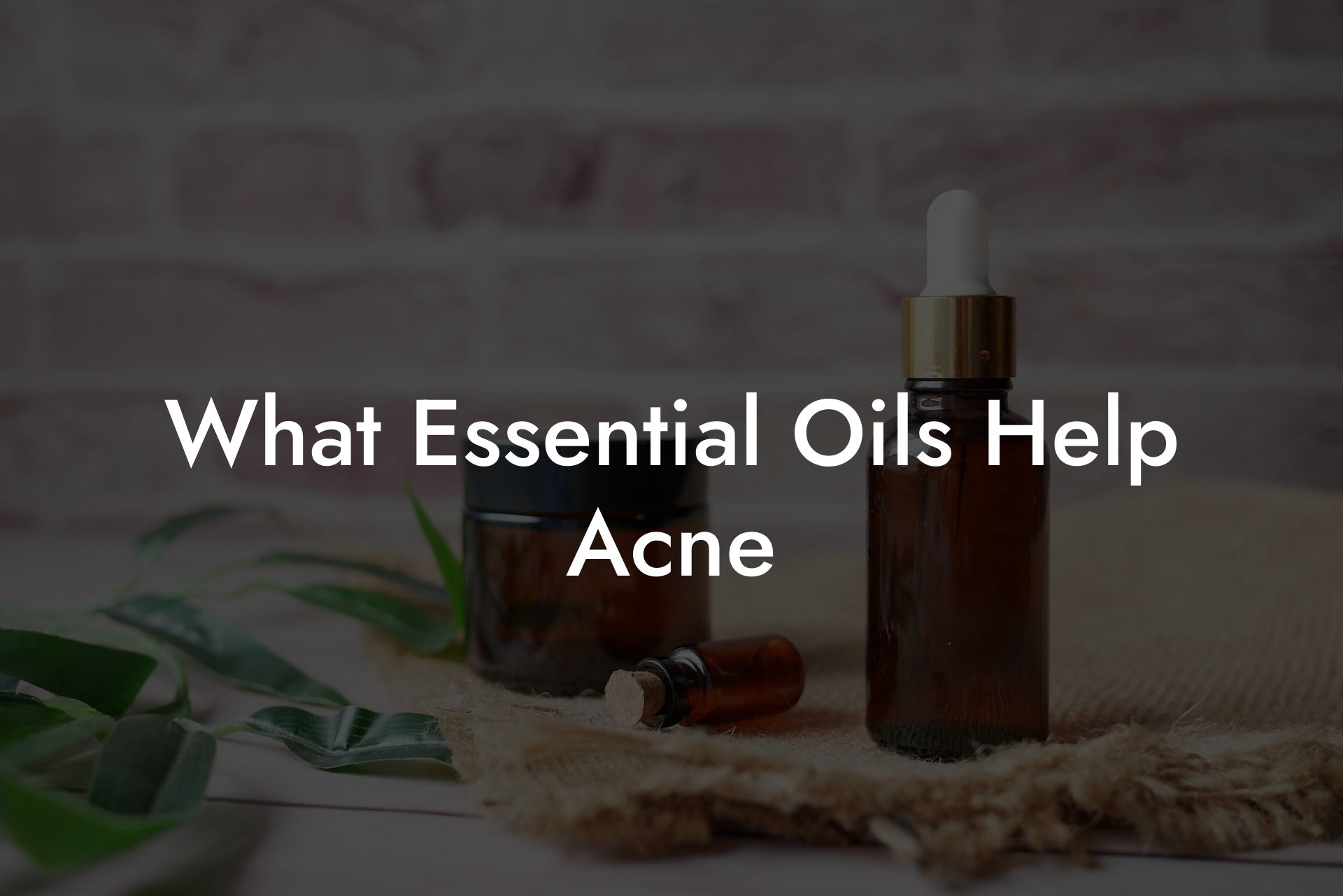 What Essential Oils Help Acne