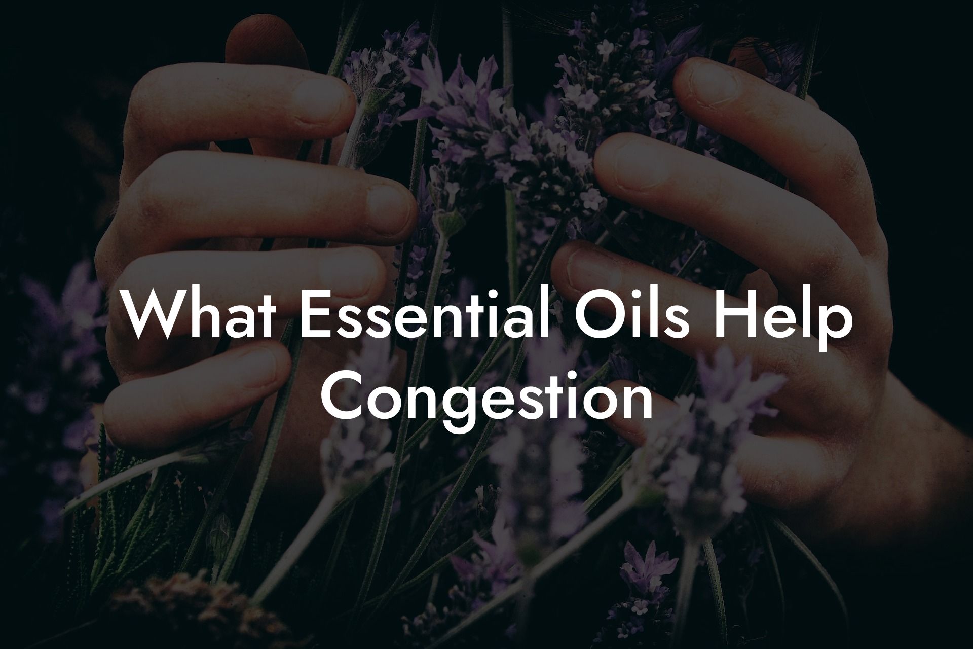 What Essential Oils Help Congestion