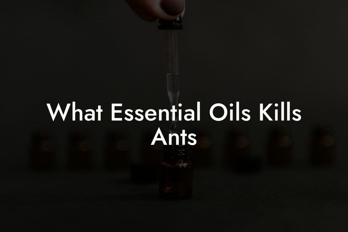What Essential Oils Kills Ants