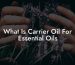 What Is Carrier Oil For Essential Oils