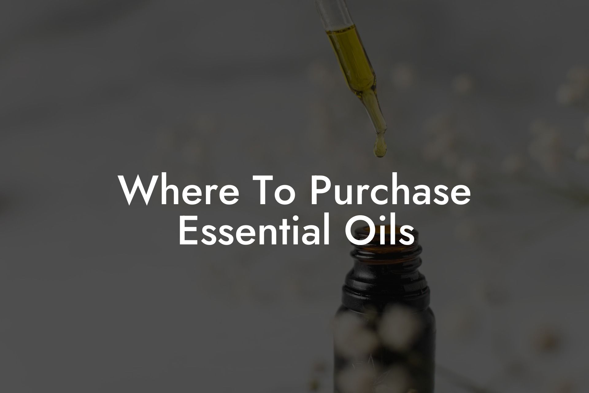 Where To Purchase Essential Oils